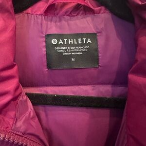 Beautiful purple only worn once Athleta jacket. PICTs looks pink but it’s purple